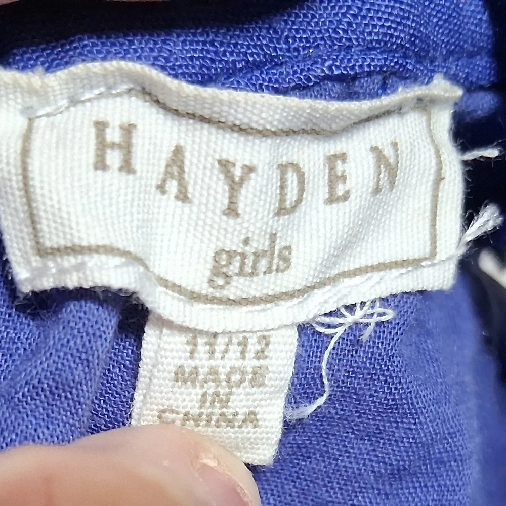 Hayden Girls Royal Blue Garment RAYON  BLEND  SIZE 11/12